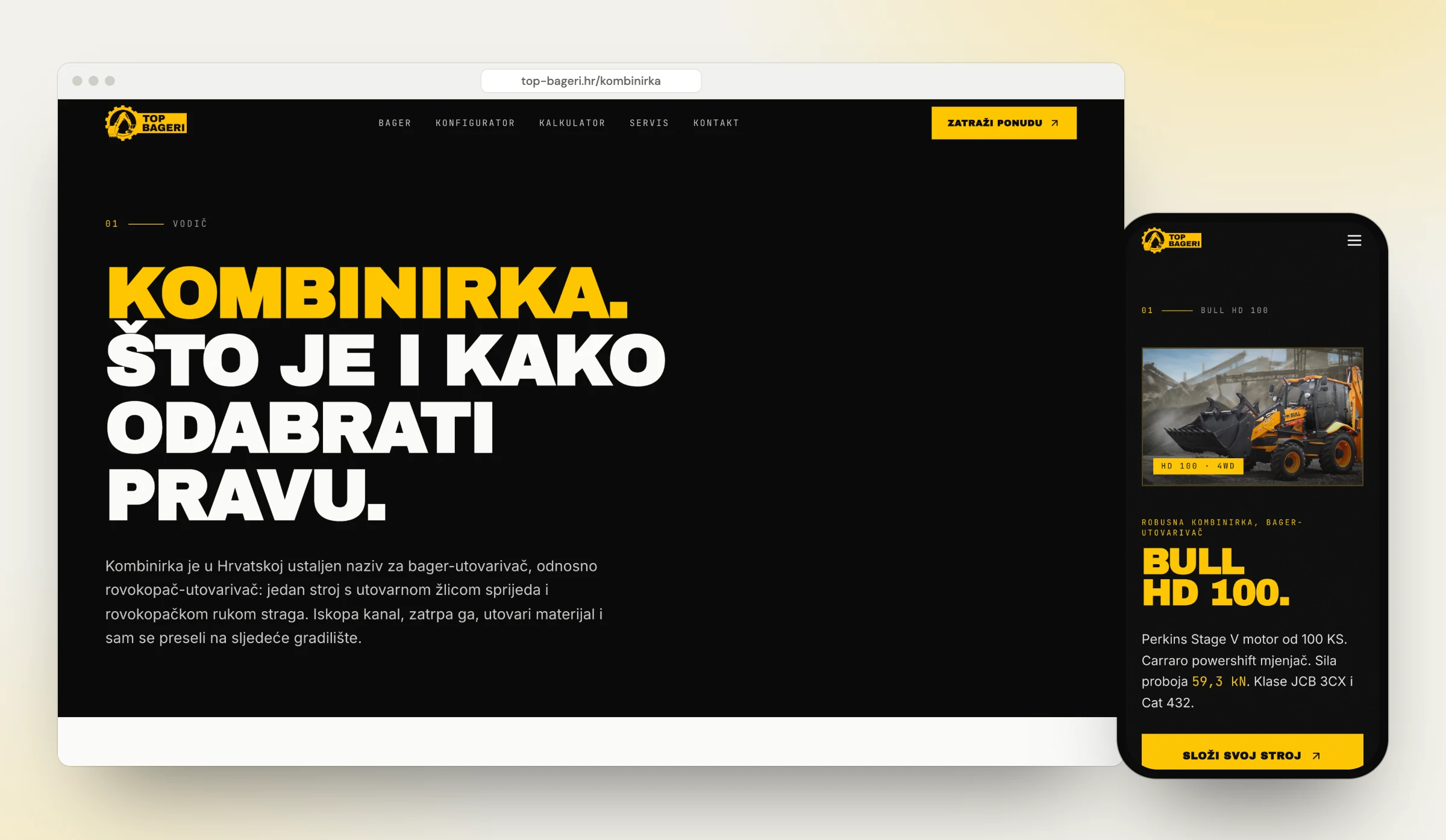 Bager Top Bageri na gradilištu