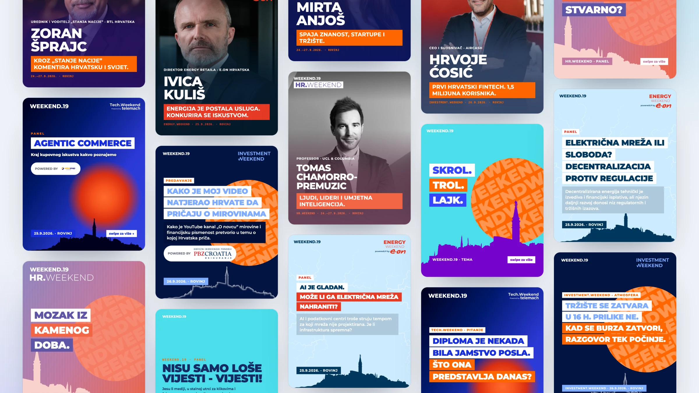 Objave Weekend Media Festivala na društvenim mrežama